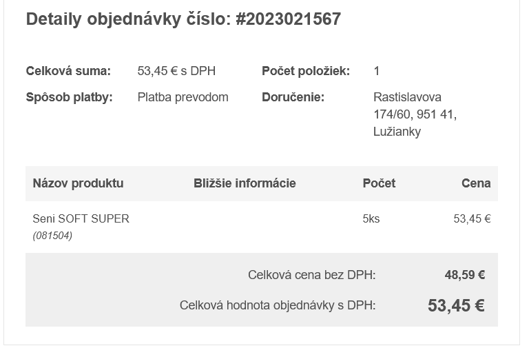 Screenshot 2023-02-24 at 12-56-48 Nová objednávka 2023021567 Vaša Lekáreň - ivana.sulik@gmail.com - Gmail